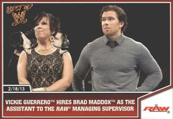 2013 Topps Best of WWE - Bronze #90 Vickie Guerrero Hires Brad Maddox as the Assistant to the Raw Managing Supervisor Front