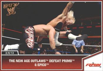 2013 Topps Best of WWE - Bronze #96 The New Age Outlaws Defeat Primo and Epico Front