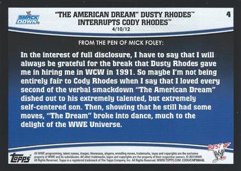 2013 Topps Best of WWE - Silver #4 The American Dream Dusty Rhodes Interrupts Cody Rhodes Back