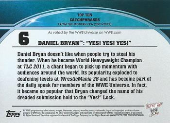 2013 Topps Best of WWE - Top 10 Catchphrases #6 Daniel Bryan: Yes! Yes! Yes! Back