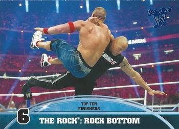 2013 Topps Best of WWE - Top 10 Finishers #6 The Rock: Rock Bottom Front