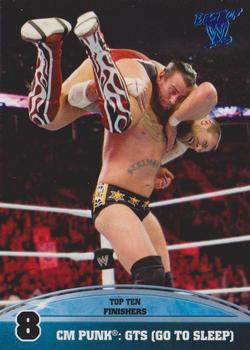 2013 Topps Best of WWE - Top 10 Finishers #8 CM Punk: GTS (Go To Sleep) Front