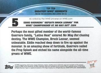 2013 Topps Best of WWE - Top 10 Greatest WWE Moments #5 Eddie Guerrero Defeats Brock Lesnar For WWE Championship Back