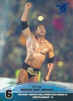 2013 Topps Best of WWE - Top 10 Greatest WWE Moments #6 The Rock Defeats Hollywood Hogan At WrestleMania 18 Front