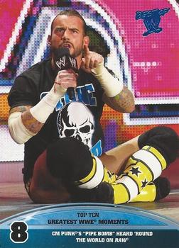 2013 Topps Best of WWE - Top 10 Greatest WWE Moments #8 CM Punk's Pipe Bomb Heard Round The World On Raw Front