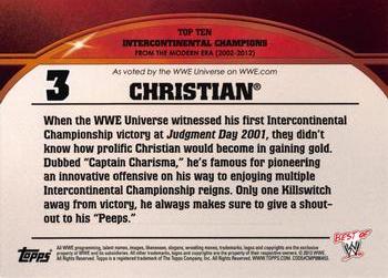 2013 Topps Best of WWE - Top 10 Intercontinental Champions #3 Christian Back