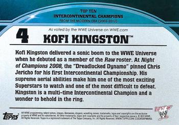 2013 Topps Best of WWE - Top 10 Intercontinental Champions #4 Kofi Kingston Back