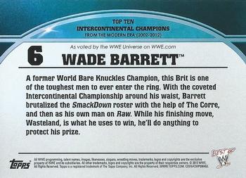2013 Topps Best of WWE - Top 10 Intercontinental Champions #6 Wade Barrett Back