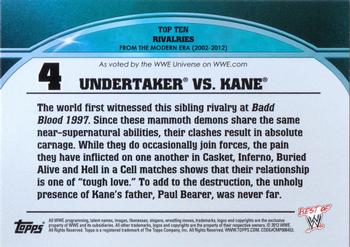 2013 Topps Best of WWE - Top 10 Rivalries #4 Undertaker / Kane Back