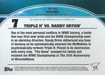 2013 Topps Best of WWE - Top 10 Rivalries #7 Triple H / Randy Orton Back