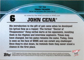 2013 Topps Best of WWE - Top 10 Trash Talkers #6 John Cena Back