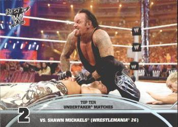 2013 Topps Best of WWE - Top 10 Undertaker Matches #2 vs. Shawn Michaels (WrestleMania 26) Front