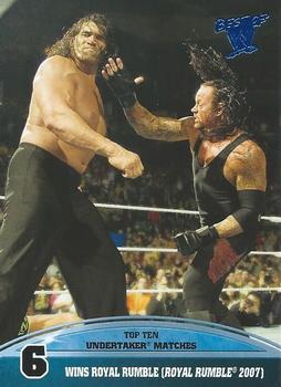 2013 Topps Best of WWE - Top 10 Undertaker Matches #6 Wins Royal Rumble (Royal Rumble 2007) Front