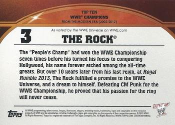 2013 Topps Best of WWE Top Ten Greatest Moments #6 The Rock Hollywood Hogan 