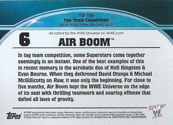 2013 Topps Best of WWE - Top 10 Tag Team Champions #6 Air Boom Back