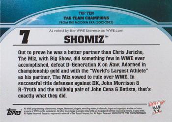 2013 Topps Best of WWE - Top 10 Tag Team Champions #7 ShoMiz Back