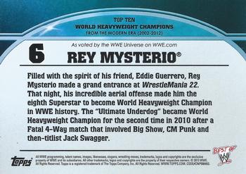 2013 Topps Best of WWE - Top 10 World Heavyweight Champions #6 Rey Mysterio Back