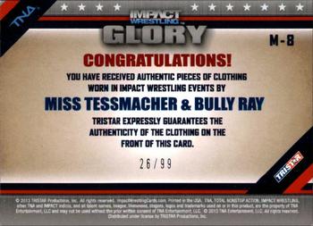 2013 TriStar TNA Impact Glory - Authentic Dual Memorabilia Gold #M-8 Bully Ray / Miss Tessmacher Back