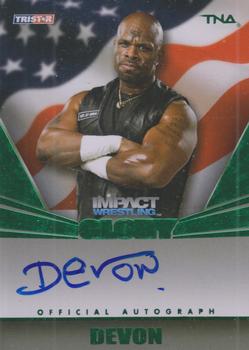 2013 TriStar TNA Impact Glory - On-Card Autographs Green #G-D Devon Front