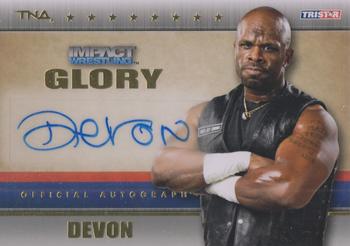 2013 TriStar TNA Impact Glory - Sticker Autographs Gold #G37 Devon Front