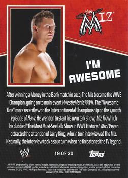 2013 Topps WWE Signature Series Dog Tags Inserts #19 The Miz Back