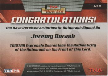 2010 TriStar TNA New Era - Autographs Silver #A28 Jeremy Borash Back