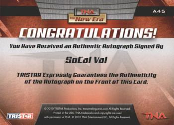 2010 TriStar TNA New Era - Autographs Silver #A45 SoCal Val Back