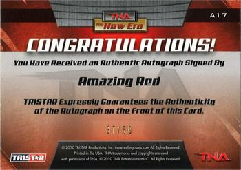 2010 TriStar TNA New Era - Autographs Gold #A17 Amazing Red Back