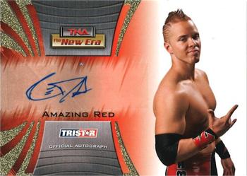2010 TriStar TNA New Era - Autographs Gold #A17 Amazing Red Front
