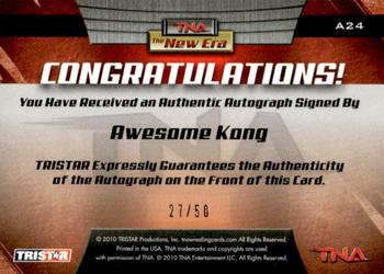 2010 TriStar TNA New Era - Autographs Gold #A24 Awesome Kong Back