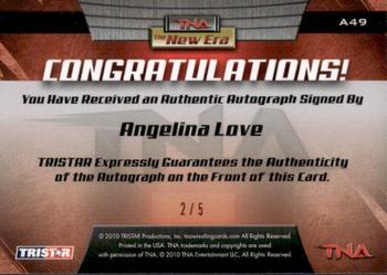 2010 TriStar TNA New Era - Autographs Red #A49 Angelina Love Back