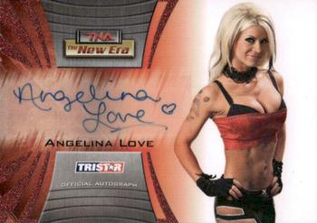 2010 TriStar TNA New Era - Autographs Red #A49 Angelina Love Front