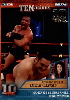 2012 TriStar Impact TNA TENacious - Silver #98 Samoa Joe vs. Kurt Angle Lockdown 2008 Front