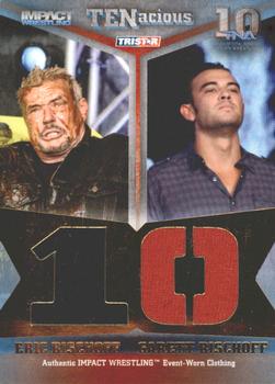 2012 TriStar Impact TNA TENacious - Authentic Dual Memorabilia Gold #T10 Eric Bischoff / Garett Bischoff Front