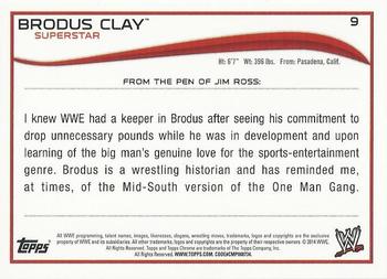 2014 Topps Chrome WWE #9 Brodus Clay Back