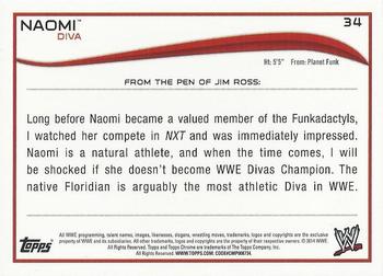 2014 Topps Chrome WWE #34 Naomi Back