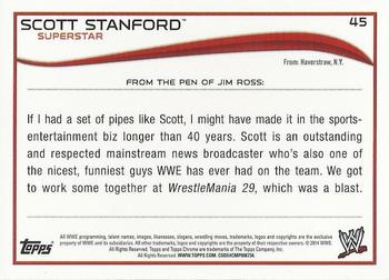 2014 Topps Chrome WWE #45 Scott Stanford Back