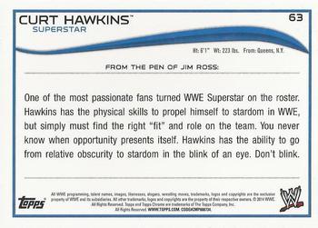 2014 Topps Chrome WWE #63 Curt Hawkins Back
