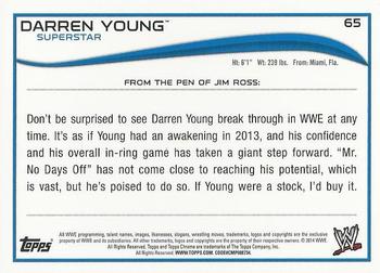 2014 Topps Chrome WWE #65 Darren Young Back