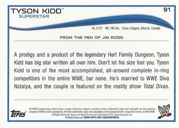 2014 Topps Chrome WWE #91 Tyson Kidd Back