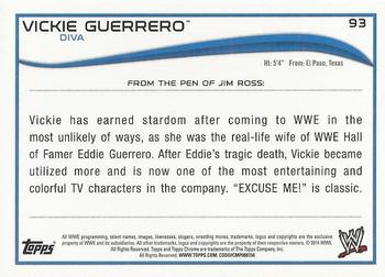 2014 Topps Chrome WWE #93 Vickie Guerrero Back