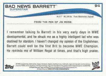 2014 Topps Chrome WWE #94 Wade Barrett Back