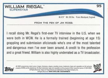 2014 Topps Chrome WWE #95 William Regal Back