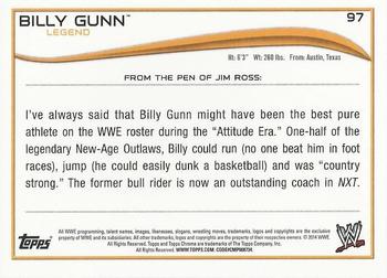 2014 Topps Chrome WWE #97 Billy Gunn Back