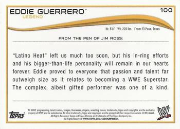 2014 Topps Chrome WWE #100 Eddie Guerrero Back