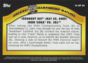 2014 Topps WWE - Greatest Championship Matches #16 John Cena / JBL Back