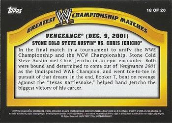 2014 Topps WWE - Greatest Championship Matches #18 Stone Cold Steve Austin / Chris Jericho Back