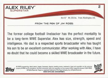 2014 Topps WWE - Black #2 Alex Riley Back