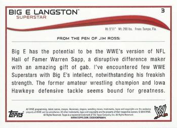 2014 Topps WWE - Black #3 Big E Langston Back