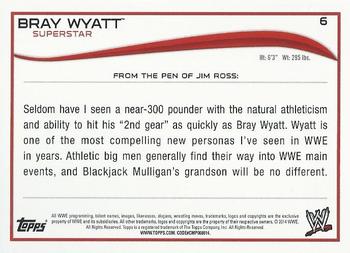 2014 Topps WWE - Black #6 Bray Wyatt Back